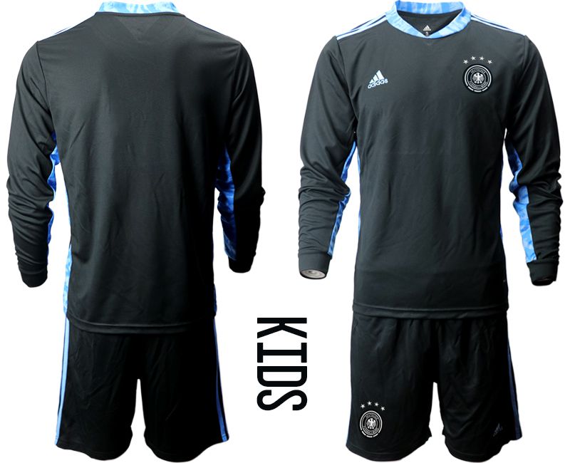 Youth 2021 World Cup National Germany black long sleeve goalkeeper Soccer Jerseys